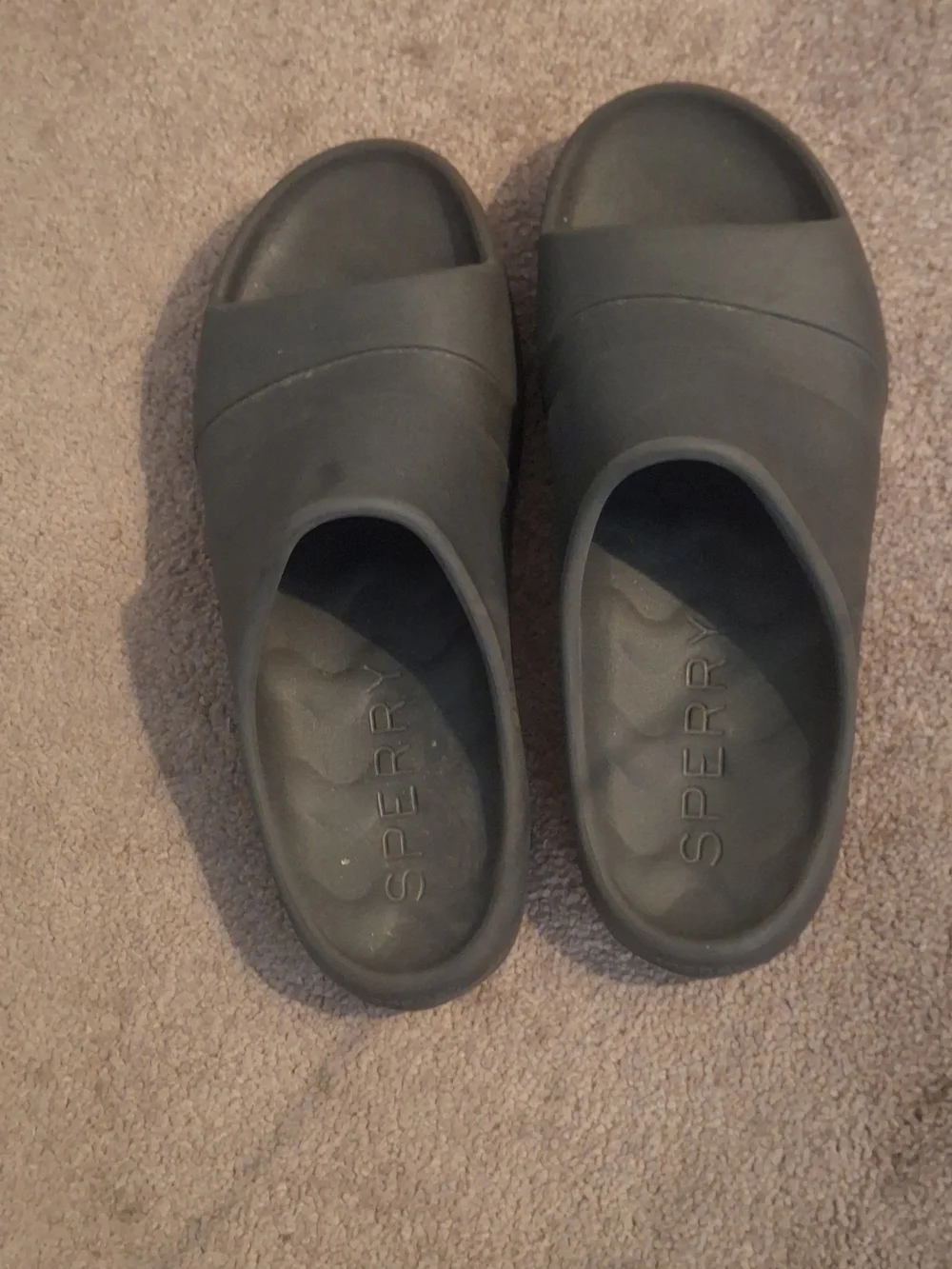 Sperry Black Slide Sandals